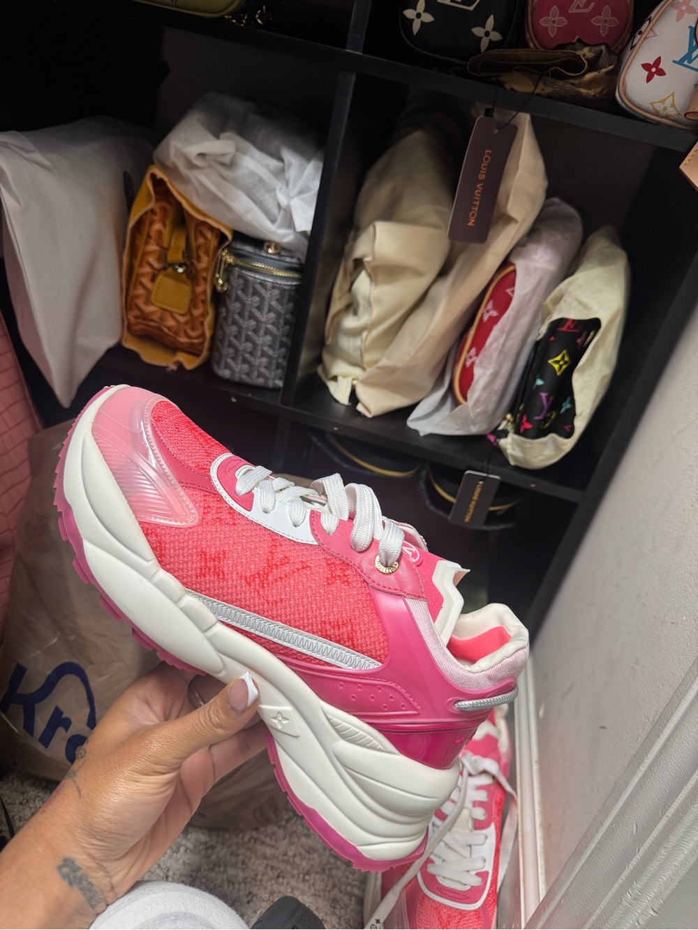 SHEIN Hot Pink Chunky Platform Sneakers